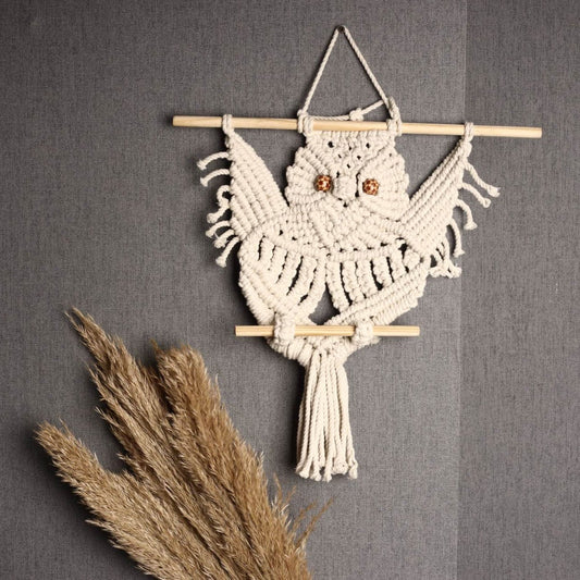 Macrame Wall Hanging Owl Shape Knots & Craft